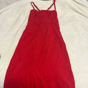 Red Target maxi dress
